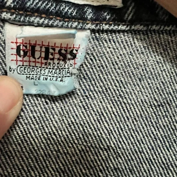 Vintage Guess Acid Wash Trucker Jean Jacket - Picture 7 of 14